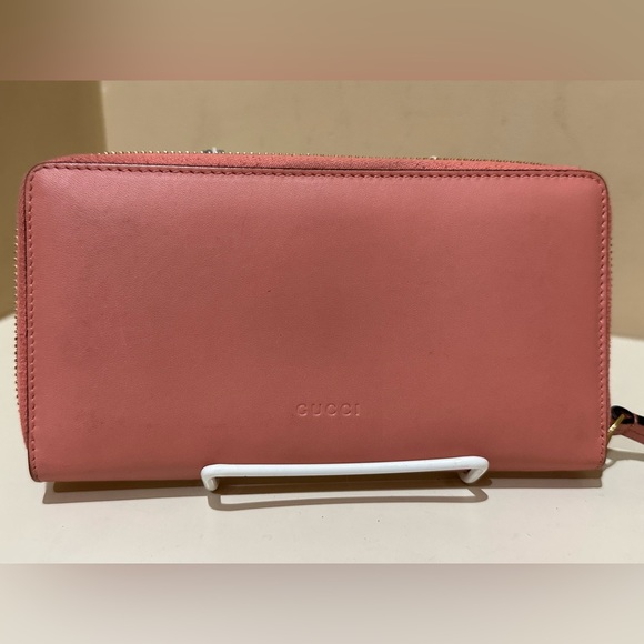 Gucci LTD Edition Pink Bow Marmont Long Zip Wallet - Picture 2 of 10